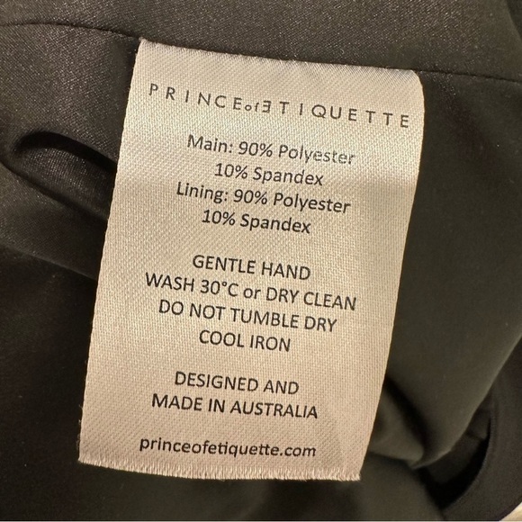 Prince of Ettiquette Black Blouse with Rose Gold Button and Zipper Detail - Picture 9 of 11